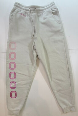OVERTIME LOGO Men's SWEATPANTS CREAM SIZE SMALL
